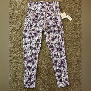 Laundry Purple Floral Leggings NWT